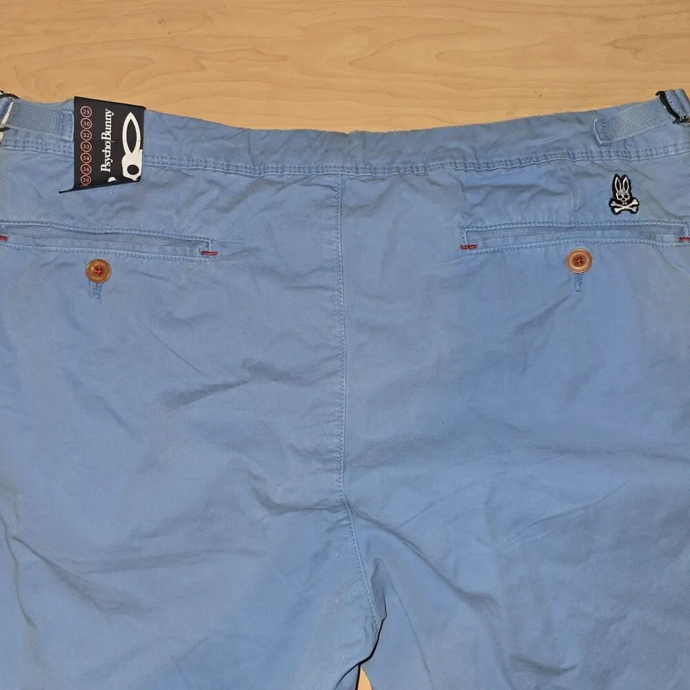 Psycho Bunny Triumph Shorts Men's 34 Blue Adjustable Waist Classic Comfort NWT